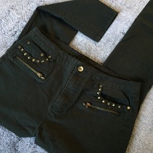 Dark Green Charlotte Russe Skinny Jeans Sz 14